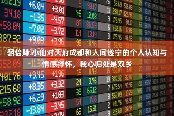 翻倍赚 小仙对天府成都和人间遂宁的个人认知与情感抒怀，我心归处是双乡